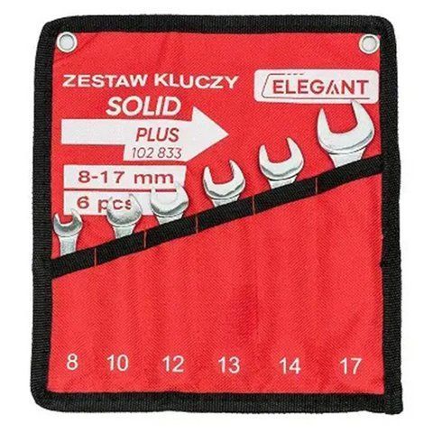 Набір ключів Elegant ріжково-накидні 8 мм/10 мм/12 мм/13 мм/14 мм/17 мм, 6 шт (EL 102 833) 419421 фото