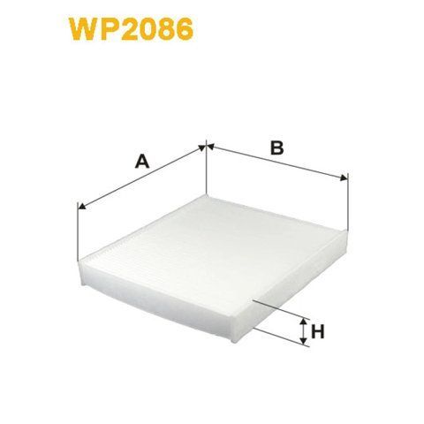 Фільтр салону WIX FILTERS Audi A1, Seat Ibiza V, Toledo IV, Skoda Fabia II, Rapid, Roomster, VW Po (WP2086) 322086 фото