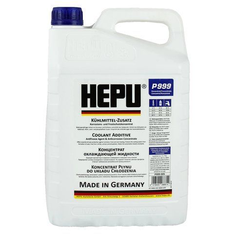 Рідина охолоджуюча HEPU Антифриз -38 &deg;C G11 синя концентрат 5 л (P999-005) HE0002 фото